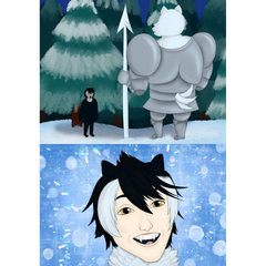 Kageyama Shien and Greater Dog (Holostars and Undertale)