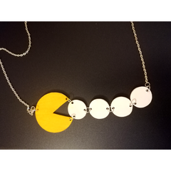 Pacman necklace (shrink plastic)